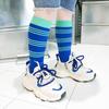 Z207 Calcetines para Niños Venta al Mayoreo Solo un Calcetín Infantil Trendy Primavera y Otoño Calcetines de Media Caña Rayados de Doble Aguja Algodón Calcetines para Niños y Niñas