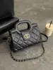 Bolso de cadena acolchado estilo Chanel de piel suave popular este año para mujer, nuevo modelo de verano 2026, bolso de mano y bolso cruzado
