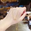 Collar con cabeza de ratón de estilo japonés y coreano para mujer, colgante elegante y ligero de dibujos animados, cadena de clavícula con ratón, joyería al por mayor