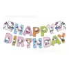 Bandeirinhas de Desenho Animado Mais Vendidas Transfronteiriças para Decoração de Festa de Aniversário Infantil, Bandeirinhas de Cauda de Peixe Anime, Bandeirinhas Quadradas com Letras em Estoque