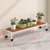 Novo Modelo 2025 Carrinho de Flores com Rodas para Sala de Estar, Suporte de Chão, Rack de Armazenamento Móvel para Varanda, Suporte de Vasos de Flores Escalonado Multicamadas