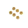 Folheado a Ouro 14K Pequeno Formato de Cintura Flor Dupla Face Bandeja de Contas Artesanal Pulseira Colar DIY Acessórios de Joias Material Artesanal C45