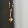 Estilo Japonés y Coreano ins Moda Simple Tridimensional Amor Cadena Clavícula Estilo Frío Hip-hop Costuras Asimétricas Collar Pull para Mujer