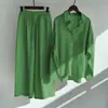 2026 Novo Estilo Conjunto de Roupa Feminino de 2 Peças Retrô Plus Size de Algodão e Linho