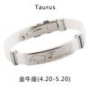 Pulsera de acero inoxidable para hombres y niñas, estilo japonés y coreano, para estudiantes, de moda, simple, con doce constelaciones, creativa, de silicona y acero de titanio.