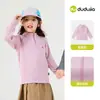 Anti-estáticoFamília Dudu Camada Base Infantil Gola Meia-alta Roupa de Outono Camiseta de Manga Longa para Meninos Roupa Infantil para Meninas de Outono