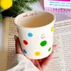 Taza de Mano Minimalista Taza de Cerámica Vintage Giratoria Taza de Café Simple Taza con Logo Personalizado de Alto Valor