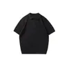 Camisa Polo de Punto Acanalado Rumei para Hombre, Estilo Old Money Simple para Exteriores, Casual de Verano, Media Cremallera, Cuello Camisero, Manga Corta de Moda