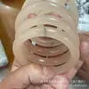 Venta al por mayor del fabricante Raíz de Loto de Hielo Natural Pulsera de Jade Afgano Rosa Pomelo Rosa Tinta Esponja para Mujer Transmisión en Vivo para Obtener Productos
