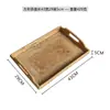 Bandeja de té rectangular hecha a mano de ratán para el hogar, bandeja de té con drenaje, bandeja para burbujas secas, bandeja de almacenamiento de joyas, bandeja de té, bandeja de almacenamiento de té