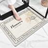 Alfombra de Baño de Terciopelo de Cordero, Antideslizante, Alfombra para Pies de Secado Rápido, Puerta de Entrada, Puerta de Baño, Alfombra Antideslizante, Lavable a Máquina