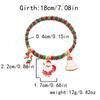 Pulsera Navideña Nueva Europea y Americana Moda Pulsera Navideña de Cuentas de Arroz para Mujer Papá Noel Muñeco de Nieve Colgante Pulsera Venta al por Mayor
