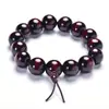 Pulseira de Contas Budistas de Sândalo Vermelho de Folha Pequena Estilo Novo, Contas de Oração Estilo Xizang para Homens e Mulheres, Pulseira Acessório Cultural Estilo Nacional de Sândalo