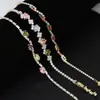 Pulseira de zircônia colorida extremamente pequena e requintada 2025 estilo febre da internet portão leste pulseira de fecho lagosta personalidade J730