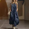 2026 Ropa de Verano/Primavera para Mujer, Vestido de Algodón y Lino sin Mangas, Holgado, Sencillo, con Bolsillos, para Venta Transfronteriza en Amazon Europa y América, Sitio Independiente