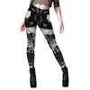 Amazon AliExpress cross-border novos produtos Halloween Carnaval paródia impressão digital elástica leggings esportivas para mulheres