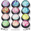 Amazon Explosivo Laser Misto Colorido 5mm Flor de Cerejeira Nail Art Lantejoulas Unha Polonês Cola Maquiagem Corpo diy Lote