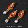 Esmalte Cloisonné Goteo de Aceite Diamante Perla Hoja de Loto Color Conservante Hebilla de Seguridad Colgante Accesorio DIY Perla Pequeña Broche para Ropa