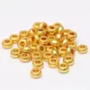 Pieza de Rueda Conservadora de Color de 18K Cuentas Espaciadoras Cubiertas de Oro Cuentas Sueltas Accesorios para Pulseras DIY Pulsera Collar Cuenta de Rueda Plana Joyería