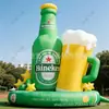 Copos infláveis de garrafa de cerveja em vários formatos, modelos infláveis para vitrines de lojas, publicidade, eventos ao ar livre e adereços de performance, disponíveis de acordo com o seu design