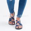 Comercio exterior transfronterizo Amazon talla grande verano sandalias de playa europeas y americanas chanclas de nudo de dedo plano para mujer