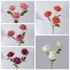 Caramel Macchiato Flores Artificiales Rosas Decoración del Hogar Ramo de Boda Pared de Flores de Rosa Flores Falsas Estilo Ins Fabricante