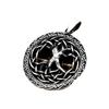 Chiba Studio Plata de Ley 925 Original Hecho a Mano Mundo Mítico Nórdico Árbol de la Vida Amuleto Colgante de Collar Naturaleza