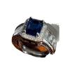 Anillo de Zafiro Azul Real Artificial