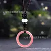 Ventas Directas de Fábrica Tendencia Europea y Americana Anillo Retro de Piedra Natural Elegante Collar con Colgante Simple Moderno y Popular