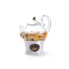 Conjunto de Xícaras de Chá Florais Simples Escandinavas Rosa Cinza Xícara de Café Chá de Frutas Chá da Tarde Bule Copo de Água