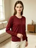 Amazon Europeo y Americano Comercio Exterior Transfronterizo Exportación Tops para Mujer Color Sólido Un Botón Manga Larga Simple Versátil Cárdigan en Stock
