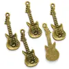 Acessórios de joias de liga DIY pingente de instrumento musical guitarra pingente pequeno de liga retrô P103