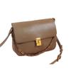 Bolso de cuero suave de alta calidad para mujer, retro otoño e invierno 2024, de hombro, nuevo, de moda, con cadena, tipo bandolera, moderno, versátil, tipo silla de montar