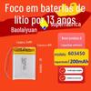 Fabricantes 603450 Atacado 1200mAh Ao Ar Livre Industrial e Mineração Lâmpada Pacote Macio Carregamento Polímero Bateria de Lítio 3.7V Baterias