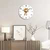 Reloj de Pared Silencioso Creativo Decoración de Pared con Patrón de Animales de Dibujos Animados Celebrante en Línea para Habitación Infantil Oso Mengmeng