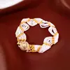 Pulseira multicamadas de contas de vidro, luxo leve, pulseira de pulso de alta moda, design estiloso e único, acessório feminino versátil