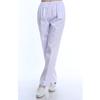 Pantalones de enfermera de hospital pantalones de trabajo blancos temporada de verano cintura elástica fina con cordón Azul Talla grande pantalones de enfermera para mujer