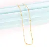 Cadena de Serpiente Simple de Acero de Titanio de 9 mm para Mujer Cadena de Serpiente con Cuentas de Transferencia Ins Cadena de Clavícula de Frijol Dorado Retro Joyería de Alta Calidad