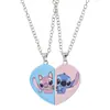 Pulsera y Collar de Pareja Lilo & Stitch Angel de Venta Caliente Transfronteriza, Joyería Divertida para Regalos al por Mayor