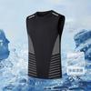 Playera sin mangas de seda de hielo de secado rápido para hombre, verano, holgada, chaleco para hombre, para correr, deportes, gordo, plus, gordo