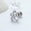 Pétalo de Estrella de Durazno Dulce Hensen Estilo Dulce Diseño Diamante Cuadrado Flor de Durazno Aleación de Titanio Arete de Hueso de Oreja Perforación de Cartílago Pendiente