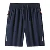 Shorts Masculinos de Primavera Transfronteiriços Largos Retos Pretos de Comprimento Médio para Uso Casual ao Ar Livre Tamanho Plus