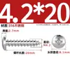 Tornillos Autorroscantes de Acero Inoxidable 316, Cabeza Redonda Cruz, Tornillos para Madera Cabeza Plana Extendida, Cabeza Grande, Mm2M3M4M5M6