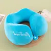 Almohada de Espuma Viscoelástica de Color Sólido en Forma de U, Almohada Redonda de Viaje para el Cuello, Almohada de Espuma Viscoelástica en Forma de U al por Mayor con Impresión de Logo