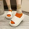 Nuevas Zapatillas y Sandalias de Mujer de Moda, Zapatos de Playa Transfronterizos a la Moda, Elegantes Zapatillas de Eva con Suela Gruesa para Aumentar la Altura