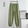 Calça de Moletom para Casal Feminina, Calça Jogger Reta com Rosto Sorridente, Estilo Primavera e Outono 2026, Calça de Moletom Unissex de Cintura Alta, Peça Única Dropshipping