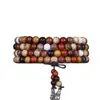 Pulseira Multi-Contas Multi-Círculos, Contas Coloridas, Contas de Buda, Madeira de Ágar, Pulseira de Sândalo Natural, Joias e Brinquedos para Homens e Mulheres