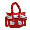 Bolso Lindo de Niña Muñeco de Peluche de Dibujos Animados Bolsa Infantil 2025 Nuevo Estilo Hombro Cruzado Bolso Cubo para Mujer Moderno