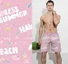 Pantalones de Playa Multicolor para Hombre Talla Grande Secado Rápido Sueltos Finos de Cinco Puntos Pantalones Cortos para Hombre Deportivos Casuales Estampado Digital