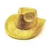 Accesorios de Escenario de Producto Nuevo Transfronterizos Performance Sombrero de PVC Fiesta Carnaval Disco Sombrero de Jazz Sombrero de Vaquero Occidental